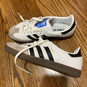 Adidas Samba White and Black Sneaker Shoes